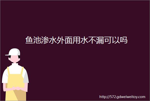 鱼池渗水外面用水不漏可以吗