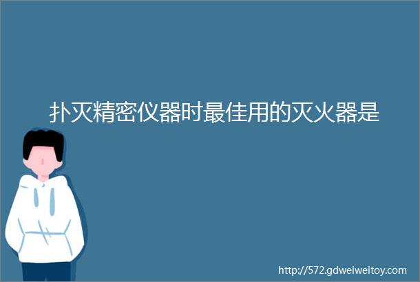 扑灭精密仪器时最佳用的灭火器是